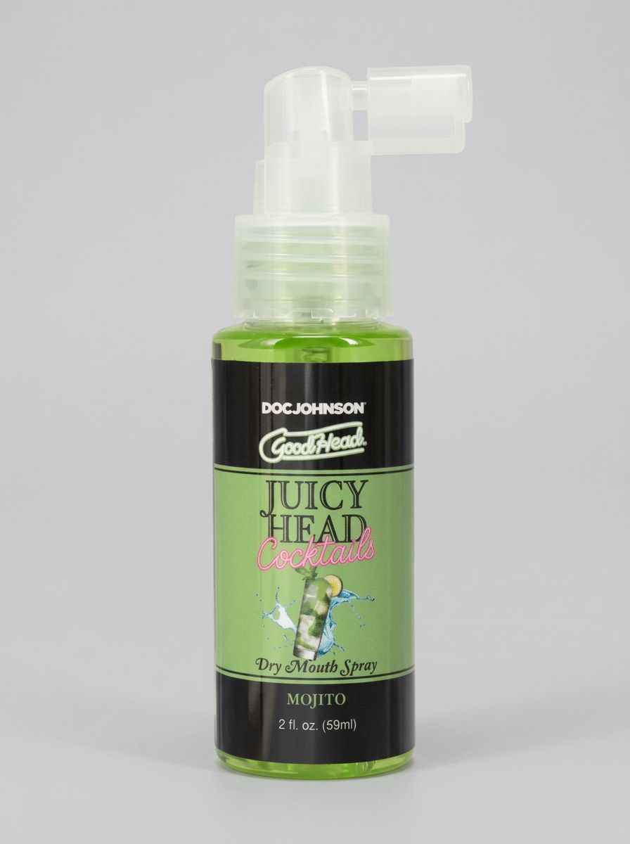 GoodHead Juicy Head Cocktails Dry Mouth Salivating Oral Spray Mojito flavour, elegant 59ml pump bottle
