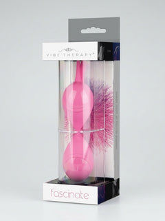 Vibe Therapy Fascinate Duo Kegel Love Balls presented in an alluring light, demonstrating their sensory pleasure and strength training benefits as premium kegel balls.