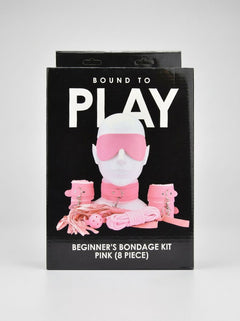 Charming representation of the 8-Piece Beginner Bondage Kit components, highlighting the allure of bondage adventures.