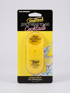 GoodHead Juicy Head Cocktails Dry Mouth Salivating Oral Spray Lemon Drop To-Go product packaging front