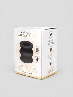 Me You Us Signature The Silicone Oral Dual Ended Stroker, discreet luxury dual ended stroker for solo or partner play