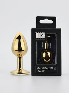 Toosh Metal Butt Plug With Gems - Aluminium Alloy, Jewelled Base, Beginner Friendly metal butt plug in large size