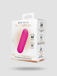 Me You Us Signature The Contour Silicone Bullet Vibrator in black, premium smooth-finish bullet vibrator