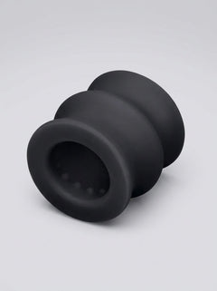 Me You Us Signature The Silicone Oral Dual Ended Stroker, close-up of the supple silicone dual ended stroker texture