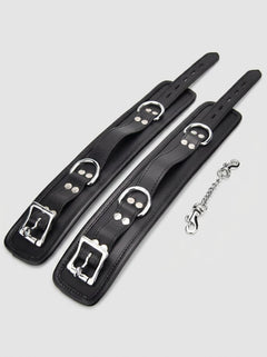 High-quality BOUND Leather Ankle Restraints with sleek design, perfect for adventurous couples.