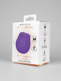 Me You Us Signature The Tapping Rosebud – Pink or Purple tapping rose toy with rechargeable lithium-ion battery