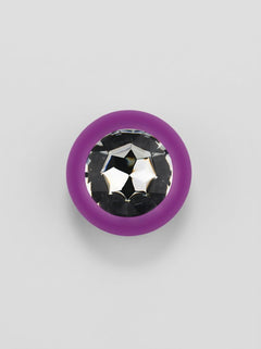 Toosh Silicone Butt Plug with Clear Gem Base - 3 colours and 3 sizes available, silicone butt plug colour selection