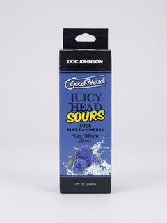 GoodHead Juicy Head Sours Dry Mouth Spray Sour Blue Raspberry 50ml - luxurious dry mouth spray for freshening breath during foreplay.