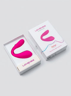 Lovense Dolce Remote App Control Dual-Ended Vibrator displayed with branded retail packaging, premium app control vibrator