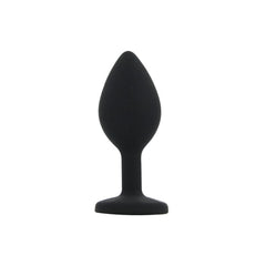 Toosh Silicone Butt Plug Set of 3 – Black with Clear Gem Base, perfect for beginners and experienced users looking for luxury and comfort.