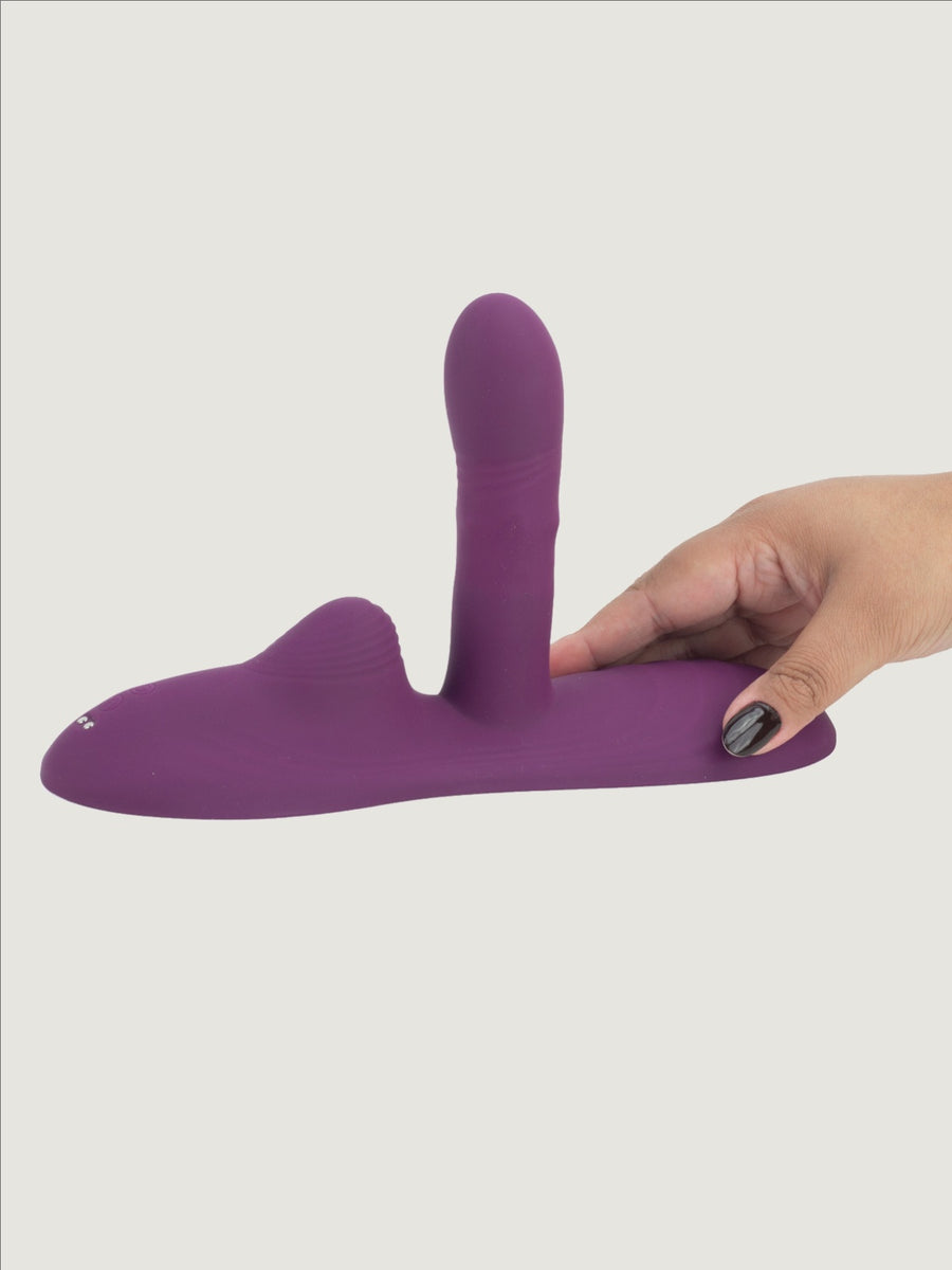 Pretty Love Luka Vibrating Grinding Pad - Purple Silicone Clitoral Stimulator with Dual Functions