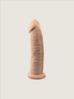 SilexD 9-Inch Realistic Dual Density Silicone Dildo with Girthy Design and Suction Cup