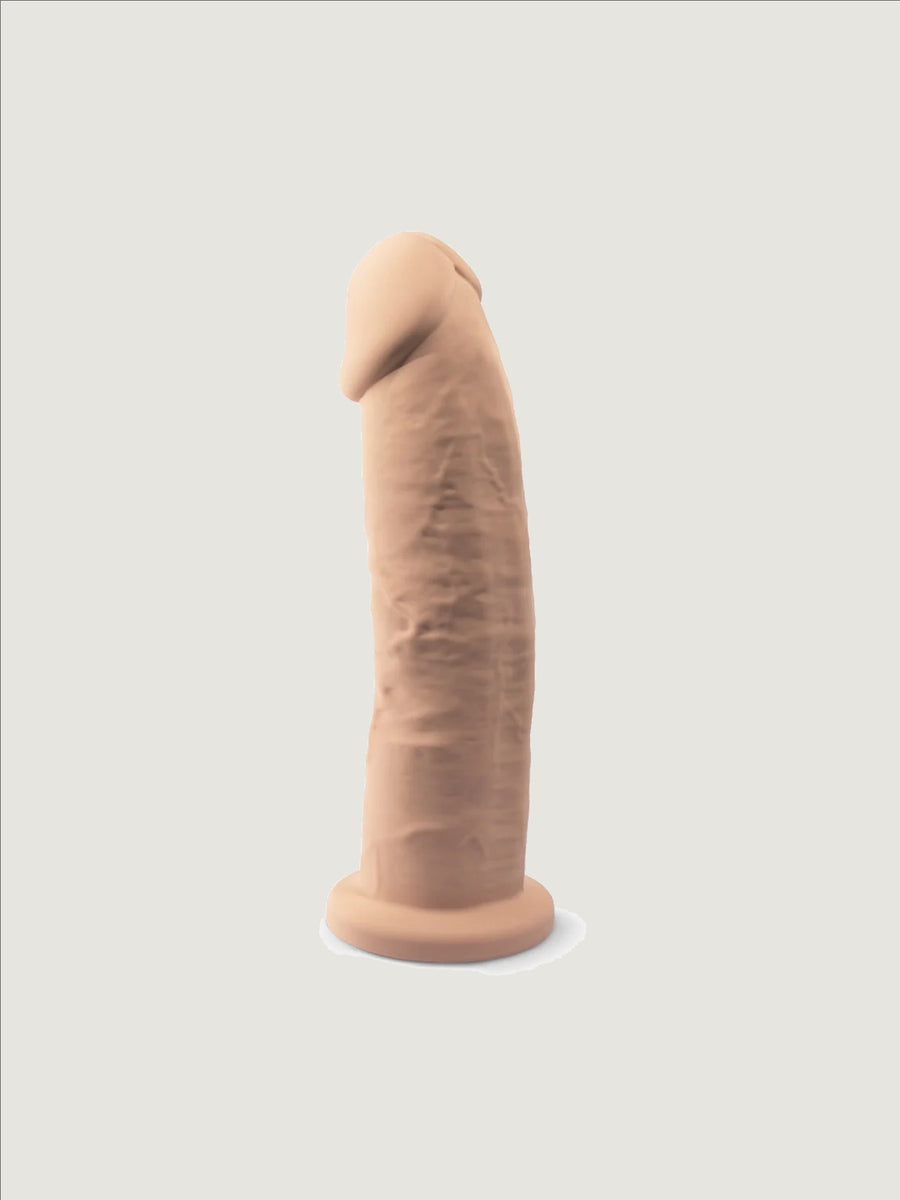SilexD 9-Inch Realistic Dual Density Silicone Dildo with Girthy Design and Suction Cup