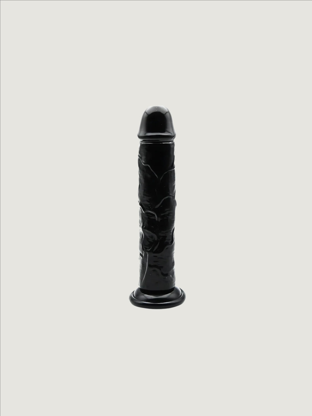 Black suction cup dildo from Loving Joy with realistic TPE design, 7.5 inches, ideal for intimate pleasure and versatile use