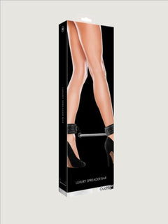 Spreader Bar with Comfortable Ankle Cuffs for BDSM Play - 16 Inch Neoprene & Vinyl Design