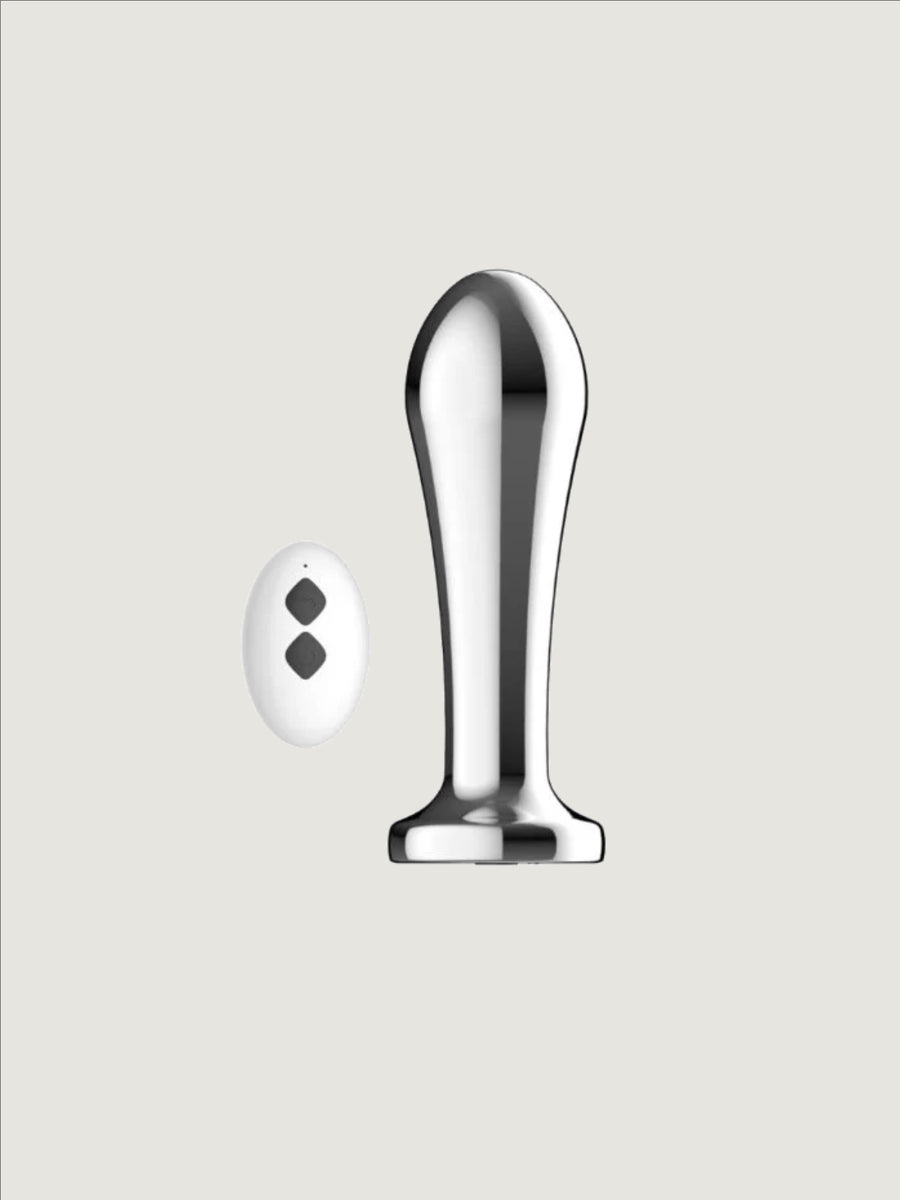 Toosh 10 Speed Remote Controlled Metal Vibrating Anal Plug - Aluminium Alloy Design
