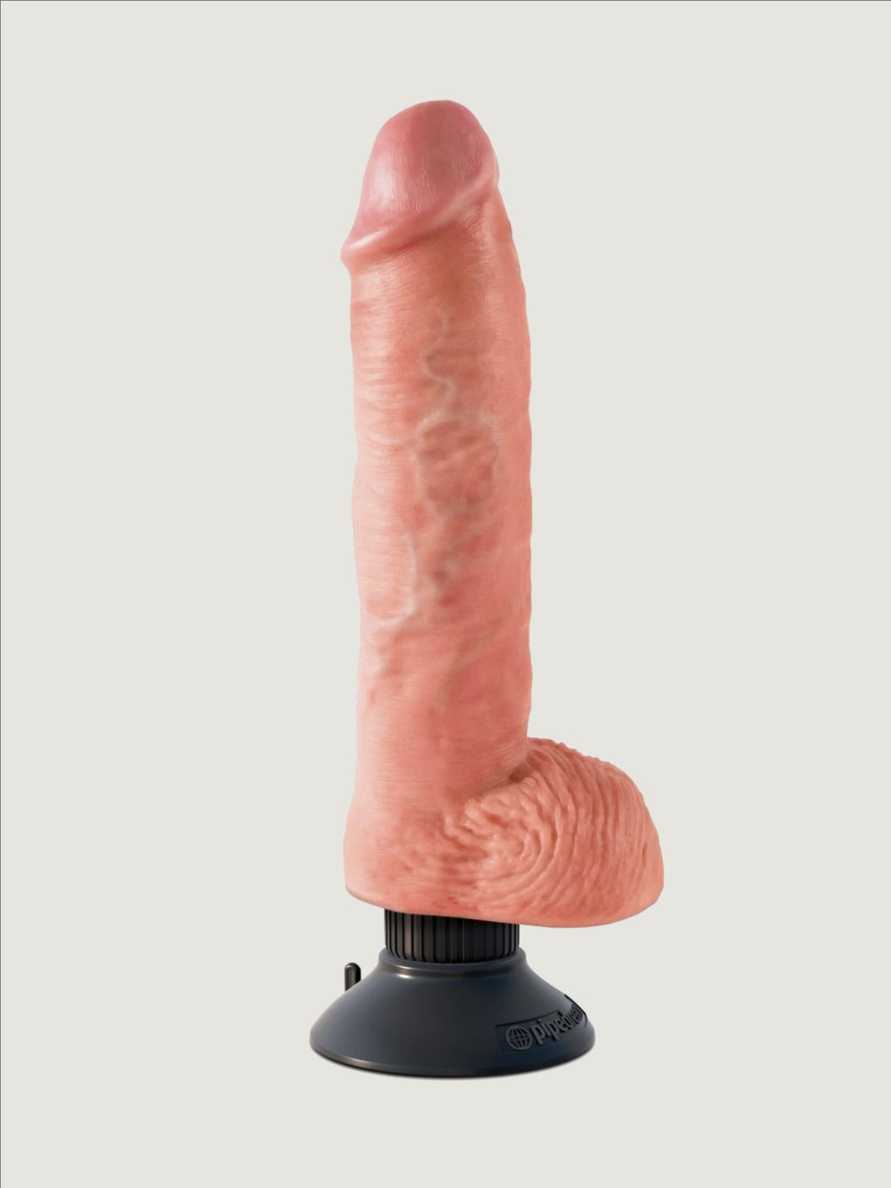 King Cock 10" Vibrating Dildo With Balls and Suction Cup