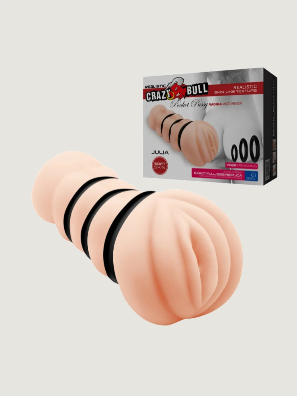Crazy Bull Julia Realistic Vagina Stroker with Additional Rings