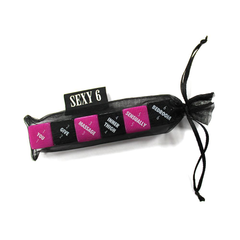 Chic and enticing Sexy 6 Dice - Foreplay Edition showcasing various foreplay prompts, perfect for a luxurious foreplay dice game experience.