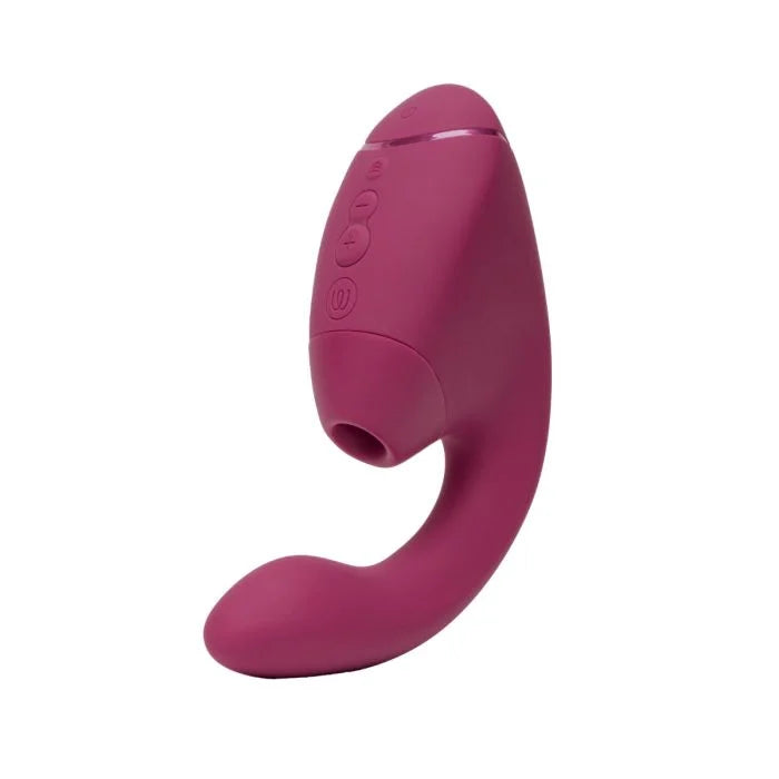 Womanizer Next Duo by Scandals, dual-stimulation pleasure air vibrator with sleek design and dual motor for enhanced sensation.