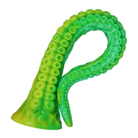 Tentacle Extra Long Silicone Dildo – luxurious purple and green textured silicone design featuring suckers, ideal for deep exploration and fantasy play, measuring 22.5 inches in length and offering superior flexibility for body-safe enjoyment.