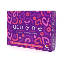 Creative Conceptions' You & Me couples board game in a beautifully arranged setting, perfect for a romantic evening.