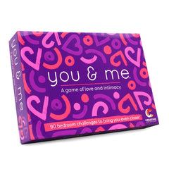 You & Me luxury couples board game featuring beautifully designed packaging and elements for a romantic evening.