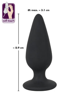 Thumbnail for Schwerer Analplug aus schwarzem Samt (verschiedene Größen)