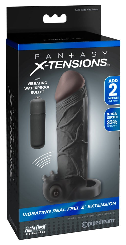Fantasy X-Tensions Vibrating Real Feel 2 Inch Extender
