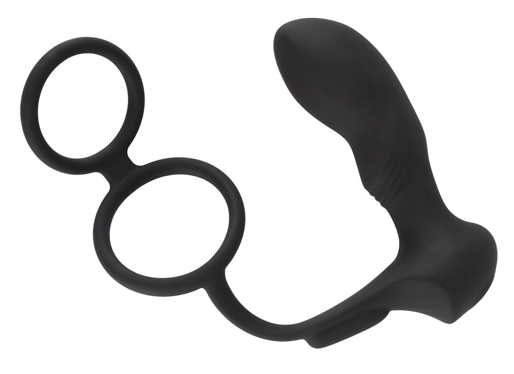 Double Ring & Plug with Vibrator by Black Velvets