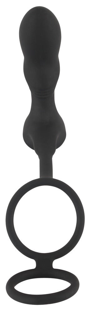 Double Ring & Plug with Vibrator by Black Velvets