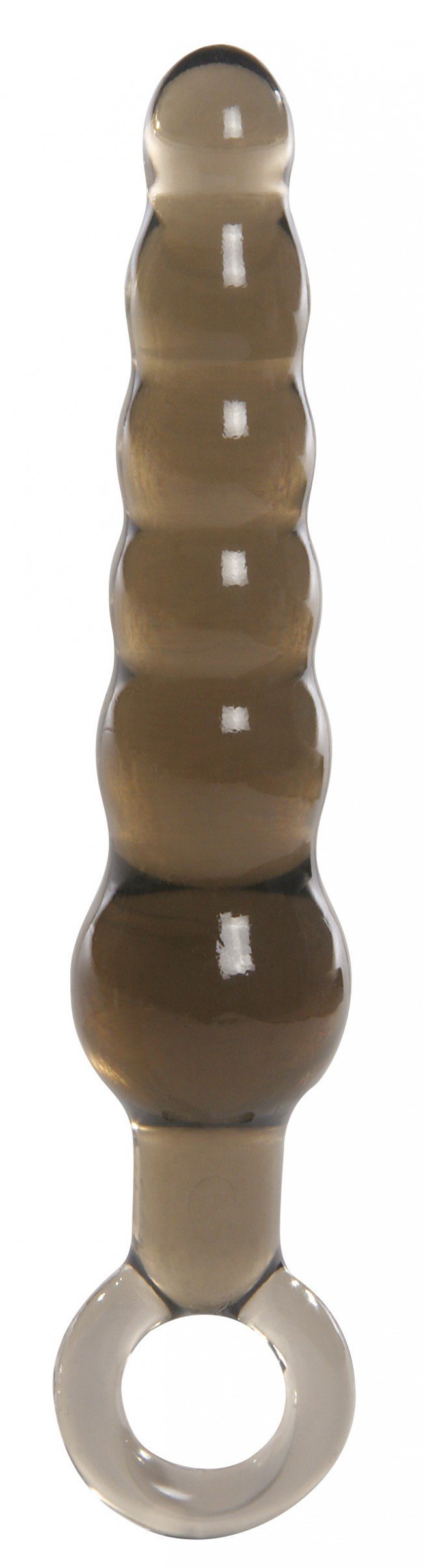 Me You Us Rippled Wand Anal Teaser with 6 graduated PVC tiers, 5.5-inch length, designed for anal stimulation.