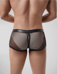 Thumbnail for Scandals Mesh Boxer with Openable Crotch & Open Back Bondage & Fetishwear - Men Scandals Menswear 