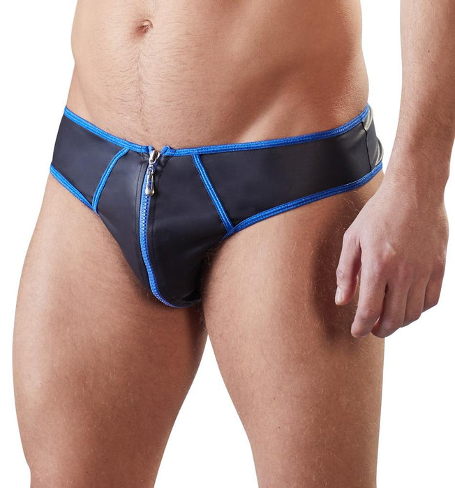 Svenjoyment Zip Front Briefs With Red or Blue