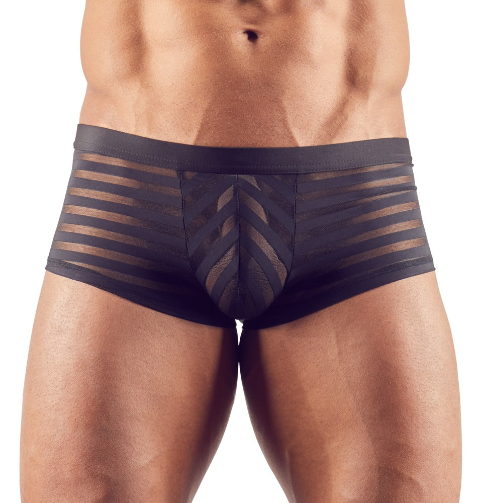Men's mesh stripe boxer briefs by Svenjoyment featuring a breathable mesh fabric with stylish stripe design.