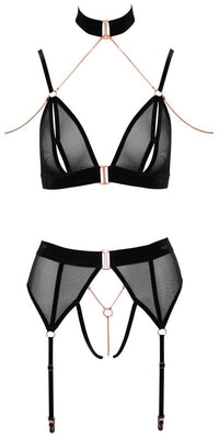 Thumbnail for Tie Open Bralette and Suspender Briefs