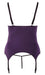 Purple Lace Basque Set - Plus Size