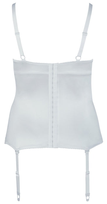 White Lace Suspender Basque and Brief Set