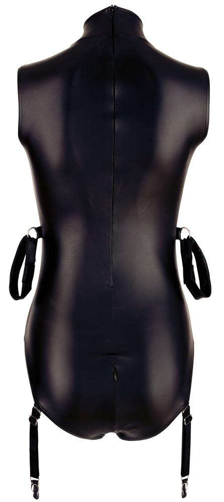 Faux Leather Zip Body With Restraints and Suspenders