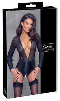 Thumbnail for a woman wearing a black bodysuit and stockings