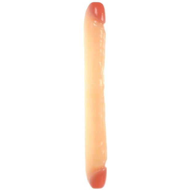 Realistic 12-inch double-ended dildo from Me You Us, made of PVC, waterproof, with lifelike 32cm length and detailed design.