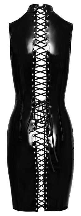 Black Vinyl Midi Dress by Black Level