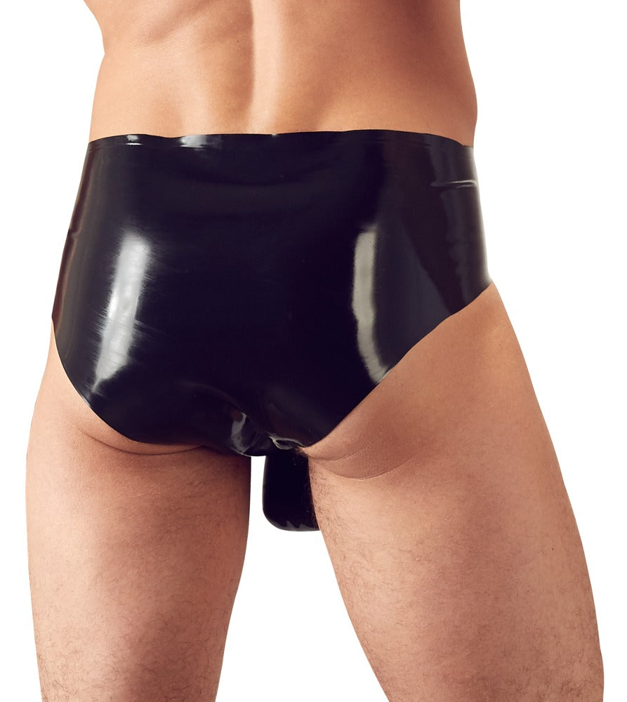 Latex Briefs with Textured Sleeve
