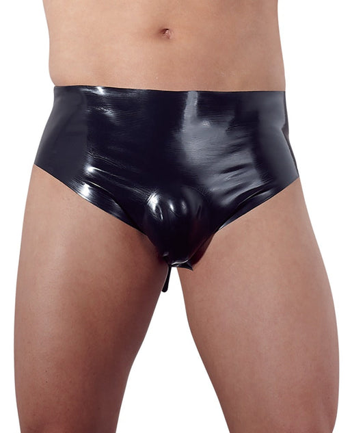 Latex Brief with Inflatable Anal Plug