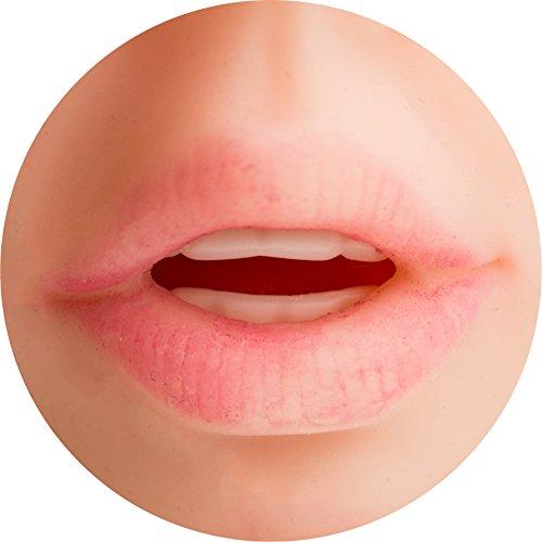 Loving Joy male masturbator with realistic blow job design, soft teeth, and textured interior for enhanced pleasure.