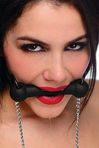 Thumbnail for Silicone Bit Gag with Nipple Clamps