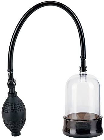 Me You Us Tipilator penis head pump with compact design, soft silicone base ring, and sure grip hand pump for enhancement.