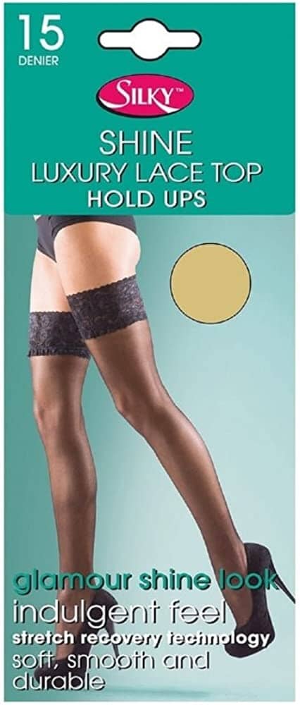Silky Super Shine Luxury Lace Top Hold Ups