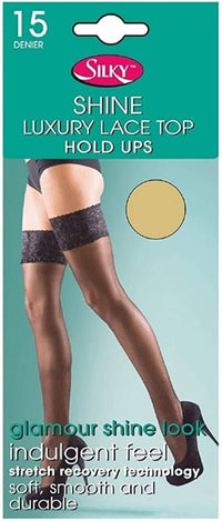 Thumbnail for Silky Super Shine Luxury Lace Top Hold Ups