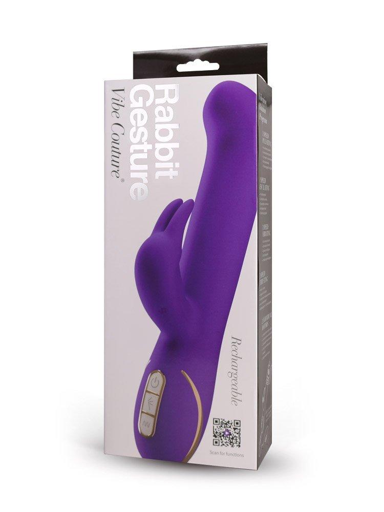 Vibe Couture Purple Rabbit Gesture Vibrator